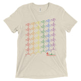 T-shirt - tri-blend fabric - kissing tile design - pride colors - unisex
