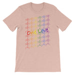 T-Shirt - Kissing tile design - pride colors - unisex