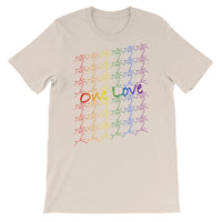 T-Shirt - Kissing tile design - pride colors - unisex