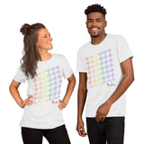 T-Shirt - Kissing tile design - Pride colors - unisex